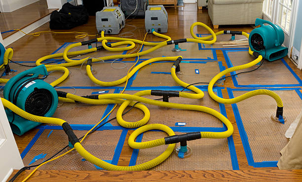 Professional Flood Damage Restoration technician working in Lascassas, TN